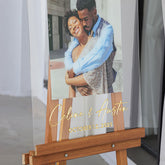 Acrylic Photo Wedding Welcome Sign-RR